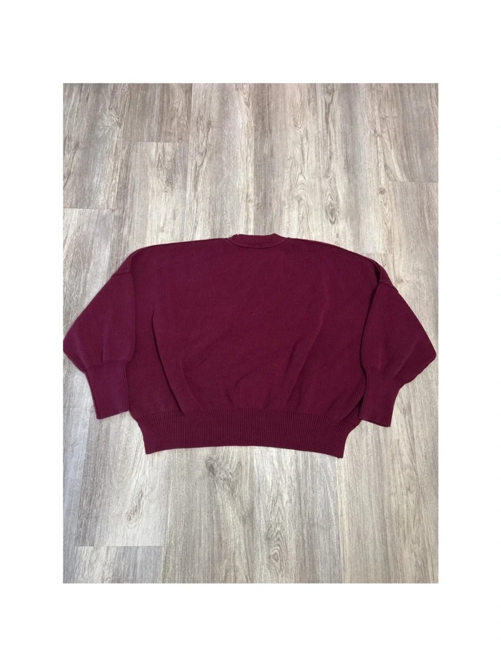 Free People Easy Street Tunic Sweater Burgundy